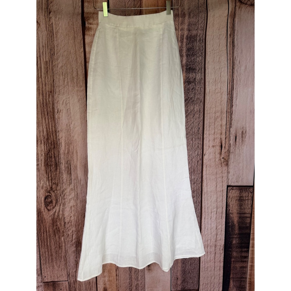 DISSH White Linen Maxi Skirt| size 2|  $193
